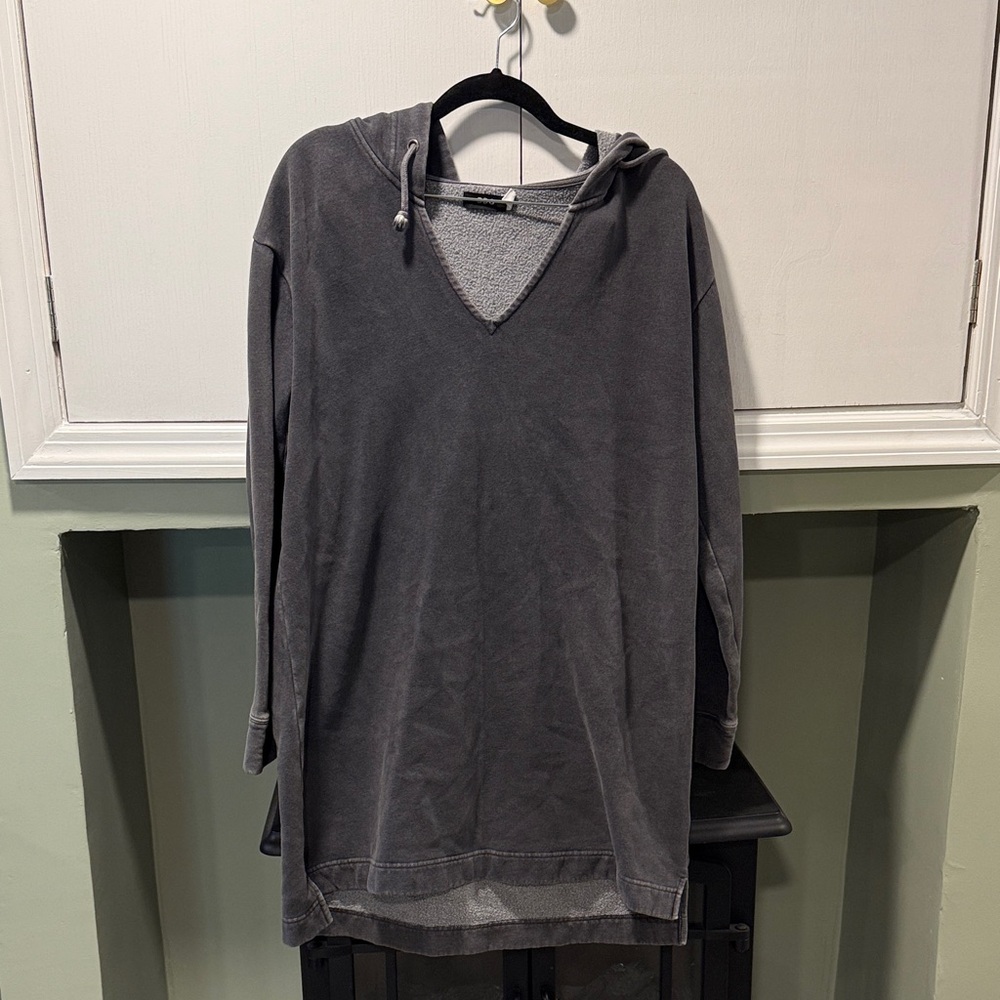 BDG Charcoal V-Neck Sweater Dress
